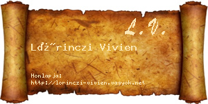 Lőrinczi Vivien névjegykártya